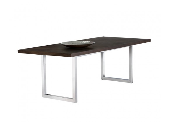 Sunpan Falon Dining Table - 86.5" - Angled with Decor