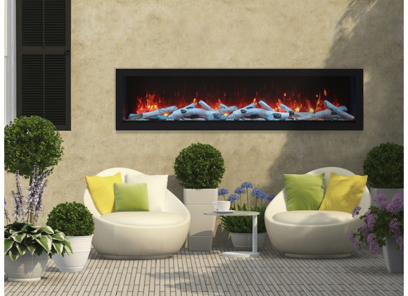 Remii 65" Deep Indoor Or Outdoor Electric Fireplace - Lifestyle 1