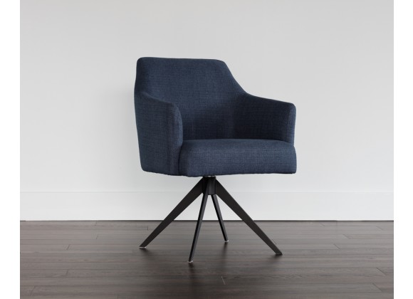 Sydney Swivel Dining Armchair - Midnight Blue - Lifestyle