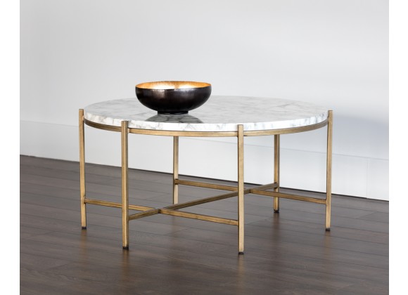  Sunpan Solana Coffee Table - Round - Lifestyle