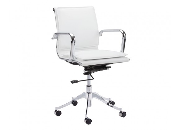 Morgan Office Chair - Snow - Angled View