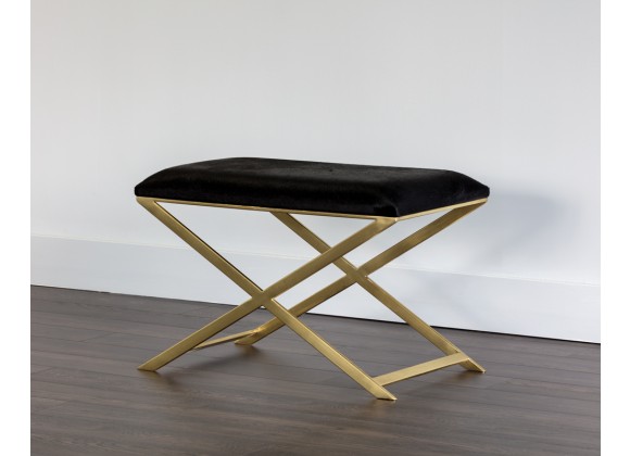 Sunpan Sahara Stool - Brass And Black - Lifestyle