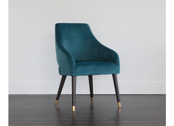 Sunpan Adelaide Dining Armchair - Timeless Teal - Lifestyle