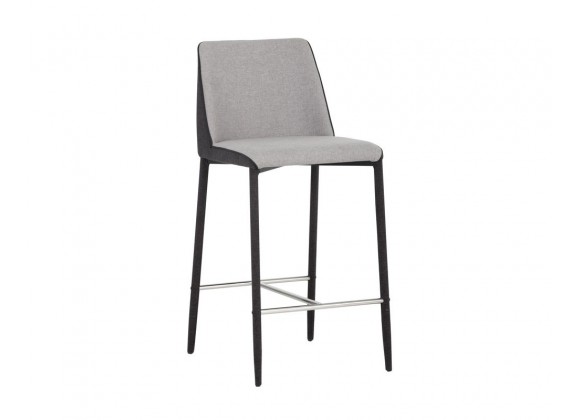 SUNPAN Renee Counter Stool - Armour Grey / Dark Slate, Frontview