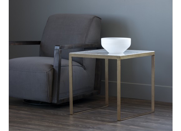  Sunpan Evert End Table - White - Lifestyle