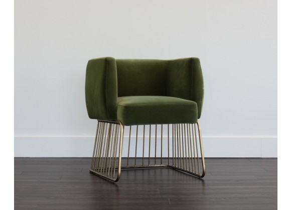 Sunpan Gala Dining Armchair - Forest Green - Lifestyle