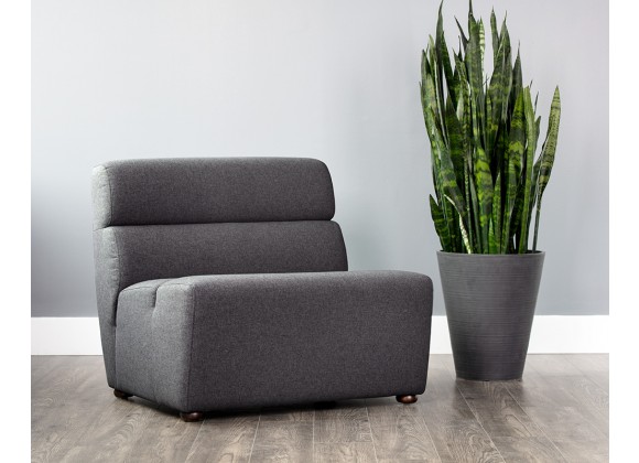 Cornell Modular - Armless Chair - Polo Club Kohl Grey - Lifestyle