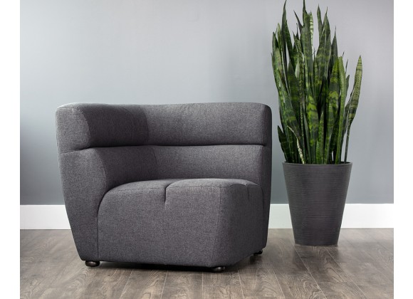 Cornell Modular - Corner Chair - Polo Club Kohl Grey - Lifestyle