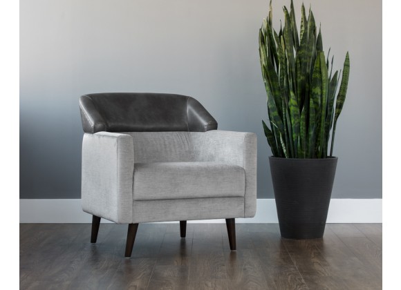 Sunpan Napoleon Lounge Chair - Polo Club Stone / Overcast Grey - Lifestyle