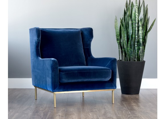 Virgil Lounge Chair - Evening Navy - Lifestyle