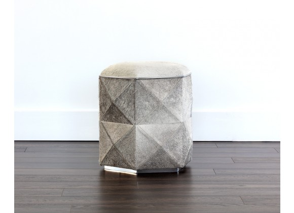 Ashanti Storage Ottoman - Silver - Grey - Lifestyle