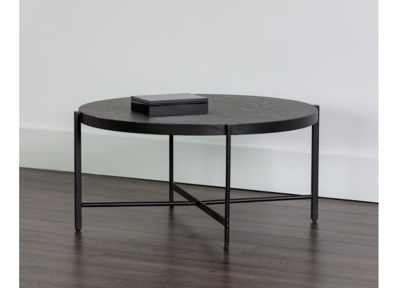 Sunpan Willem Coffee Table - Medium in Oak Veneer - Lifestyle