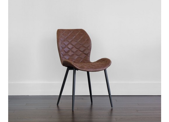 Sunpan Lyla Dining Chair - Black - Antique Brown - Lifestyle