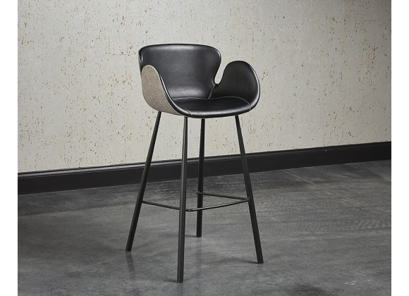 Waldo Barstool - Nightfall Black / November Grey - Lifestyle
