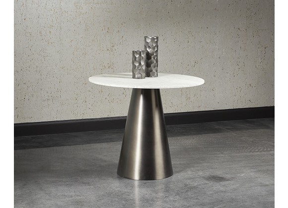 Damon Bistro Table - Gunmetal - 35.5" - Lifestyle