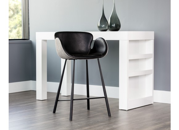 Waldo Counter Stool - Nightfall Black / November Grey - Lifestyle