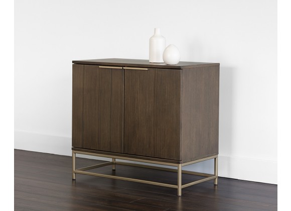 Sunpan Rebel Sideboard - Gold - Raw Umber - Lifestyle