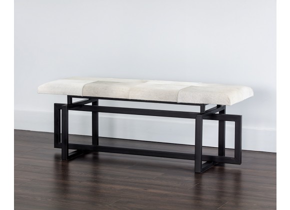Sunpan Pilar Bench - Grey - Lifestyle