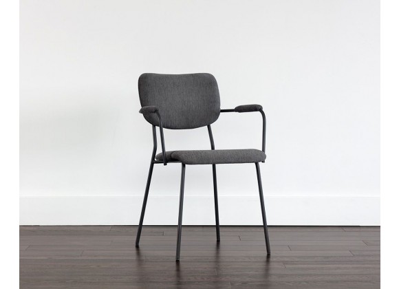 SUNPAN Cullen Dining Armchair - Polo Club Kohl Grey/Polo Club Stone, Lifestyle
