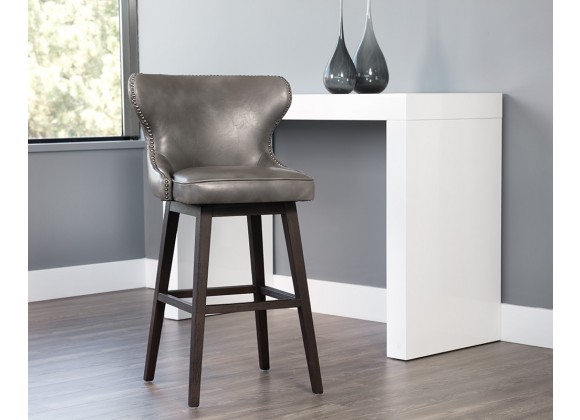 Ariana Swivel Barstool - Overcast Grey - Lifestyle