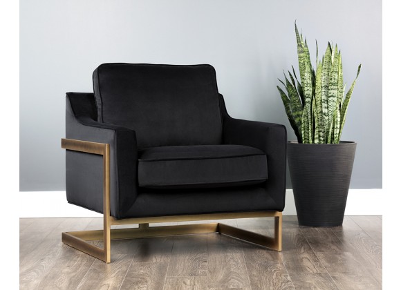 Kalmin Lounge Chair - Abbington Black - Lifestyle 
