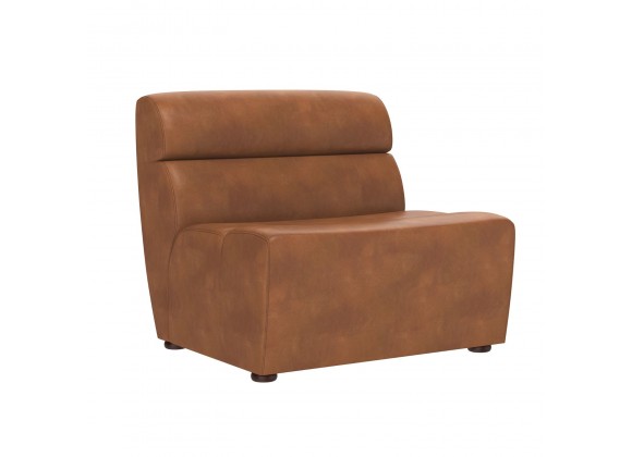 Cornell Modular - Armless Chair - Tobacco Tan - Angled