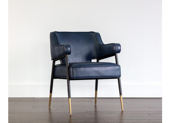 Derome Dining Armchair - Bravo Admiral - Angled Lifestyle