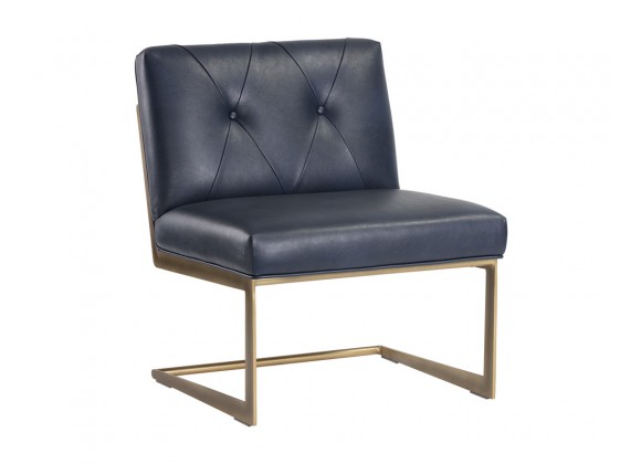 Virelles Lounge Chair - Bravo Admiral - Angled View