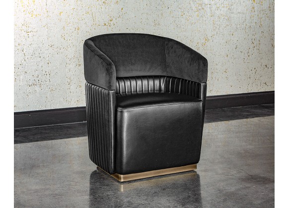 Genval Wheeled Lounge Chair - Abbington Black / Cantina Black - Lifestyle