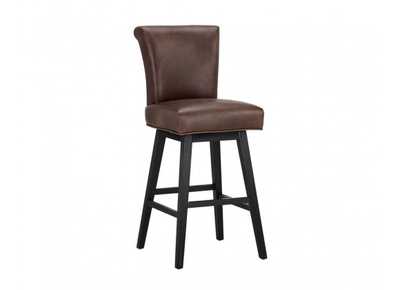 SUNPAN Hamlet Swivel Barstool - Havana Dark Brown,Frontview