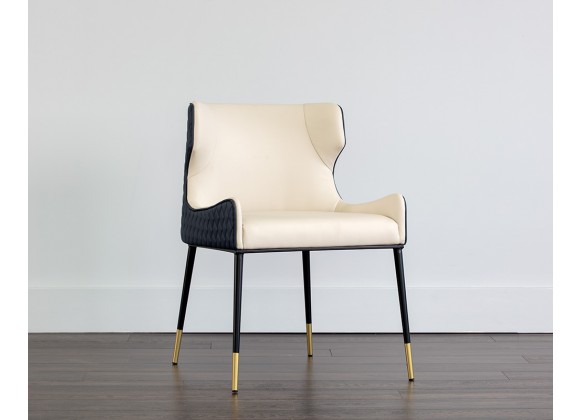 Gianni Dining Chair - Dillon Cream / Dillon Thunder - Lifestyle