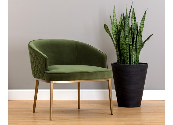 Cornella Lounge Chair - Forest Green - Lifestyle
