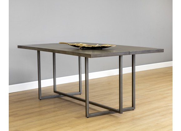 Jade Dining Table - Antique Silver - Ash Grey - 79" - Lifestyle