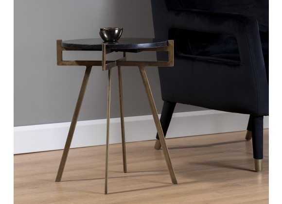 Sunpan Anak Side Table in Black - Lifestyle