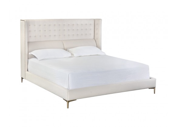 Sunpan Cairo Bed - King - Antonio Porcelain - Angled