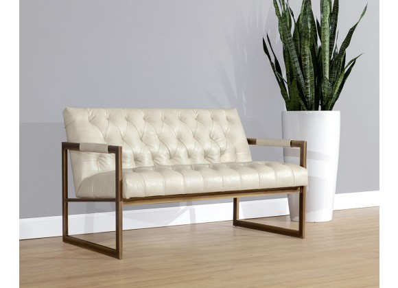 Sunpan Monde 2 Seater Lounge Chair - Bravo Cream - Lifestyle