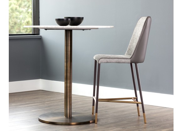 Klaus Counter Stool - Gunmetal - Flint Grey / Napa Taupe - Lifestyle