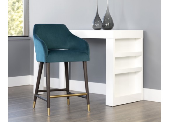 Sunpan Adelaide Counter Stool - Timeless Teal