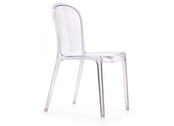 Zuo Modern Gumdrop Chair Transparent (Set of 4)