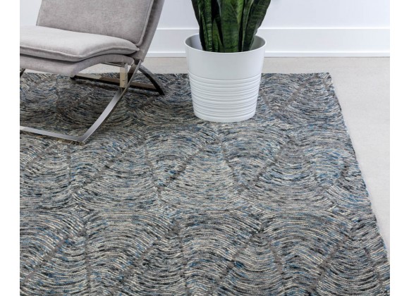 Sunpan Corfu Hand-tufted Rug - Blue / Charcoal - Lifestyle