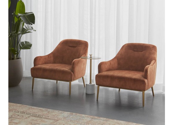 Sunpan Cameron Lounge Chair In Nono Rust - Lifestyle 2