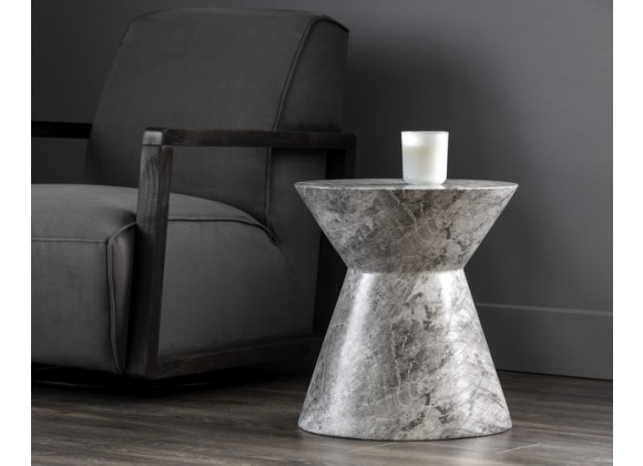 Sunpan Aastley End Table - Marble Look Grey 3