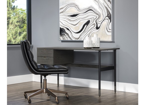 Sunpan Clark Desk In Grey - Lifestyle