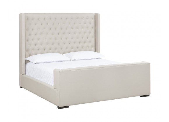 Sunpan Brittany Bed in Dillon Cream - King - Angled
