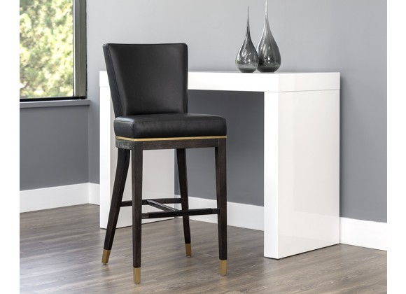 Sunpan Alister Barstool in Bravo Black and Abbington Black - Lifestyle