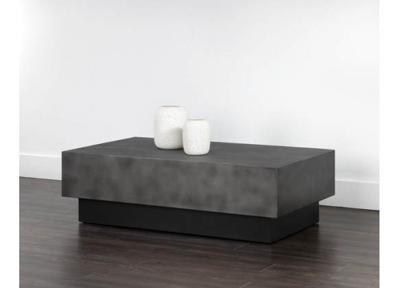 Sunpan Blakely Coffee Table - Gunmetal Front