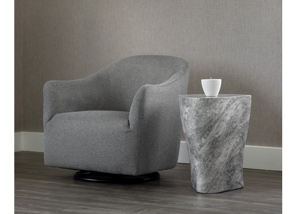 Sunpan Dali End Table In Marble Look And Grey - Lifestyle