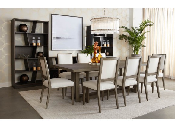 Sunpan Aurelia Dining Chair in Ash Grey and Linoso Ivory - Lifestyle
