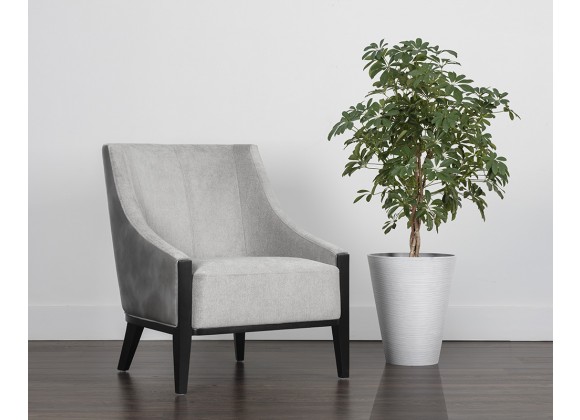 Sunpan Aurora Lounge Chair in Polo Club Stone / Overcast Grey - Lifestyle