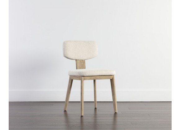 Sunpan Rickett Dining Chair - Weathered Oak - Dove Cream